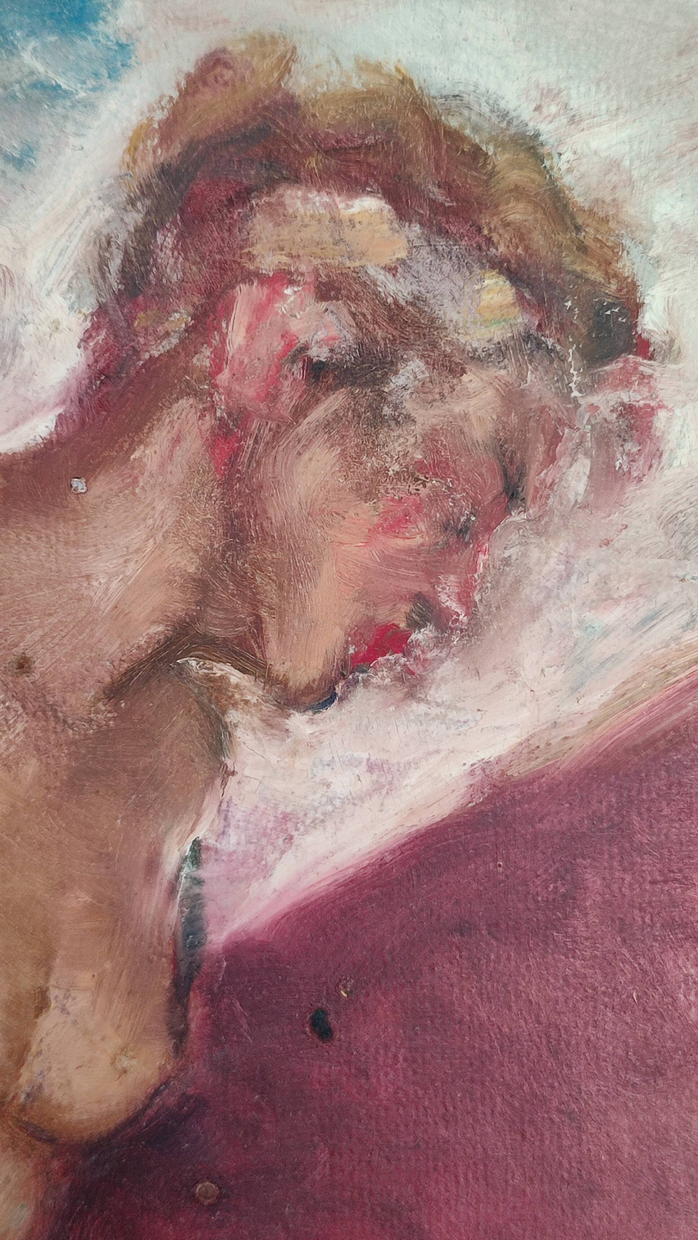 Reverie - pastel attributed to charles vasnier (1873 - 1961)