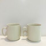 2 cups 70s weismann porzellan italy floral pattern orange