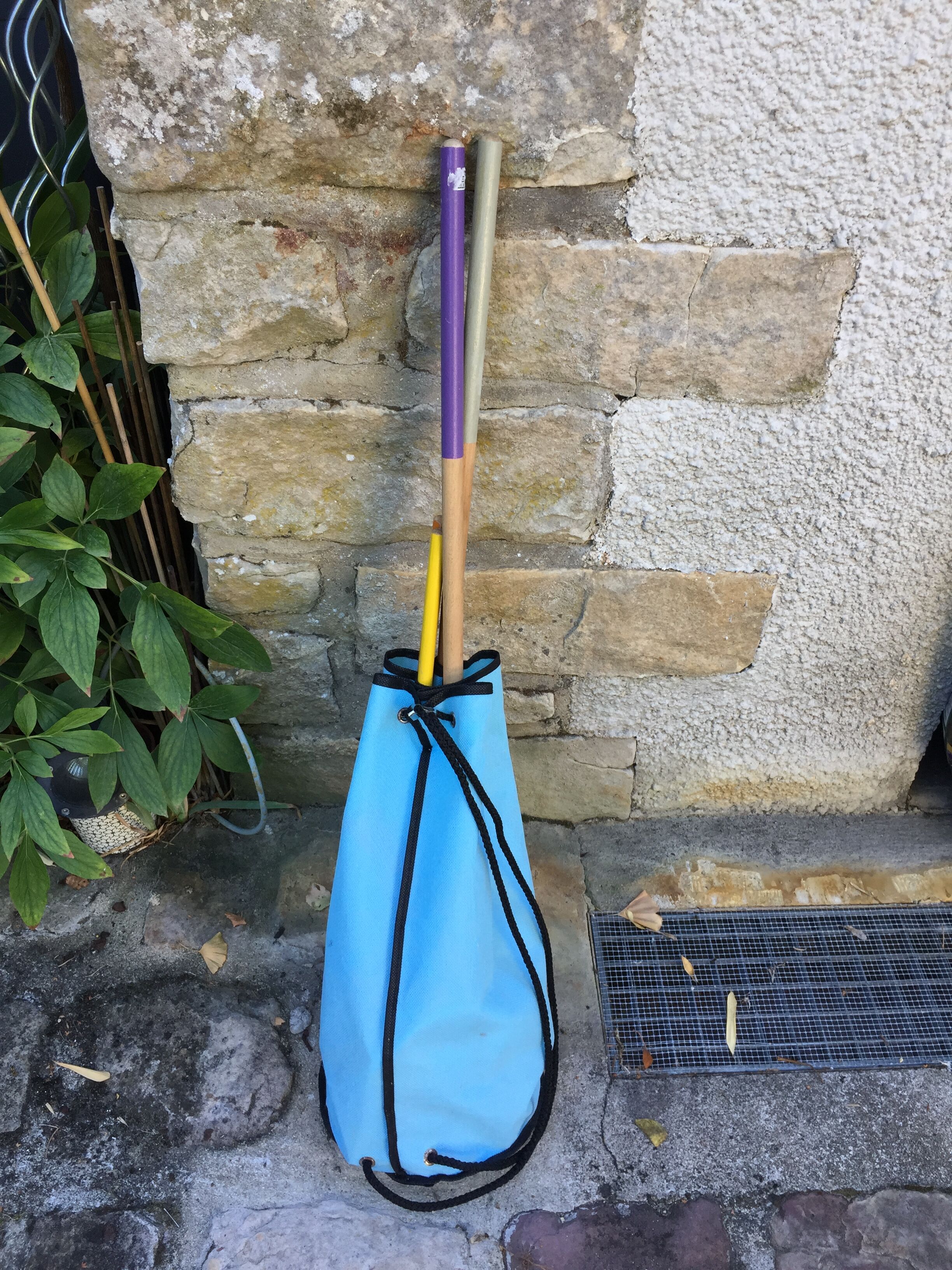 Vintage wooden croquet game