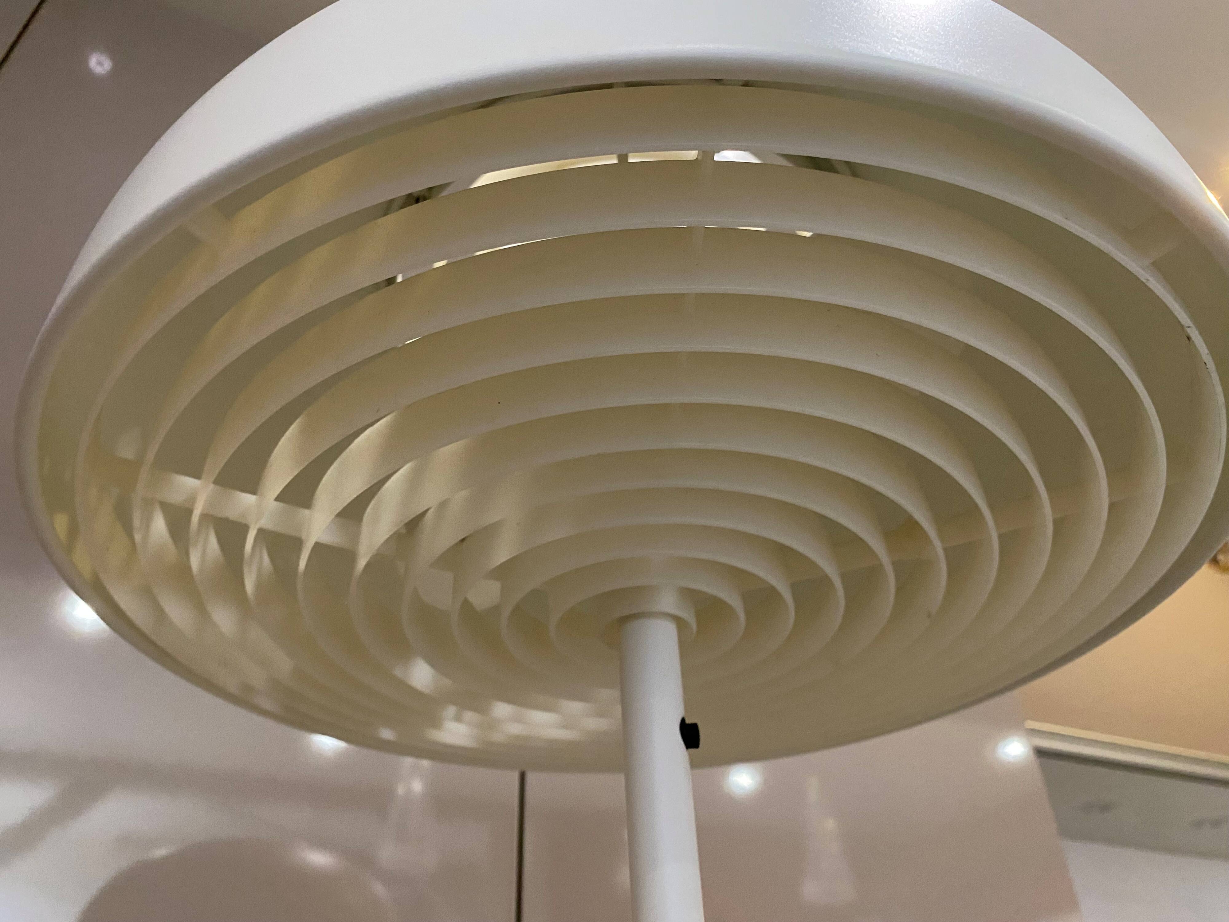 Lampadaire champignon Ikea Nymane TYP G1706 métal blanc vintage 1990