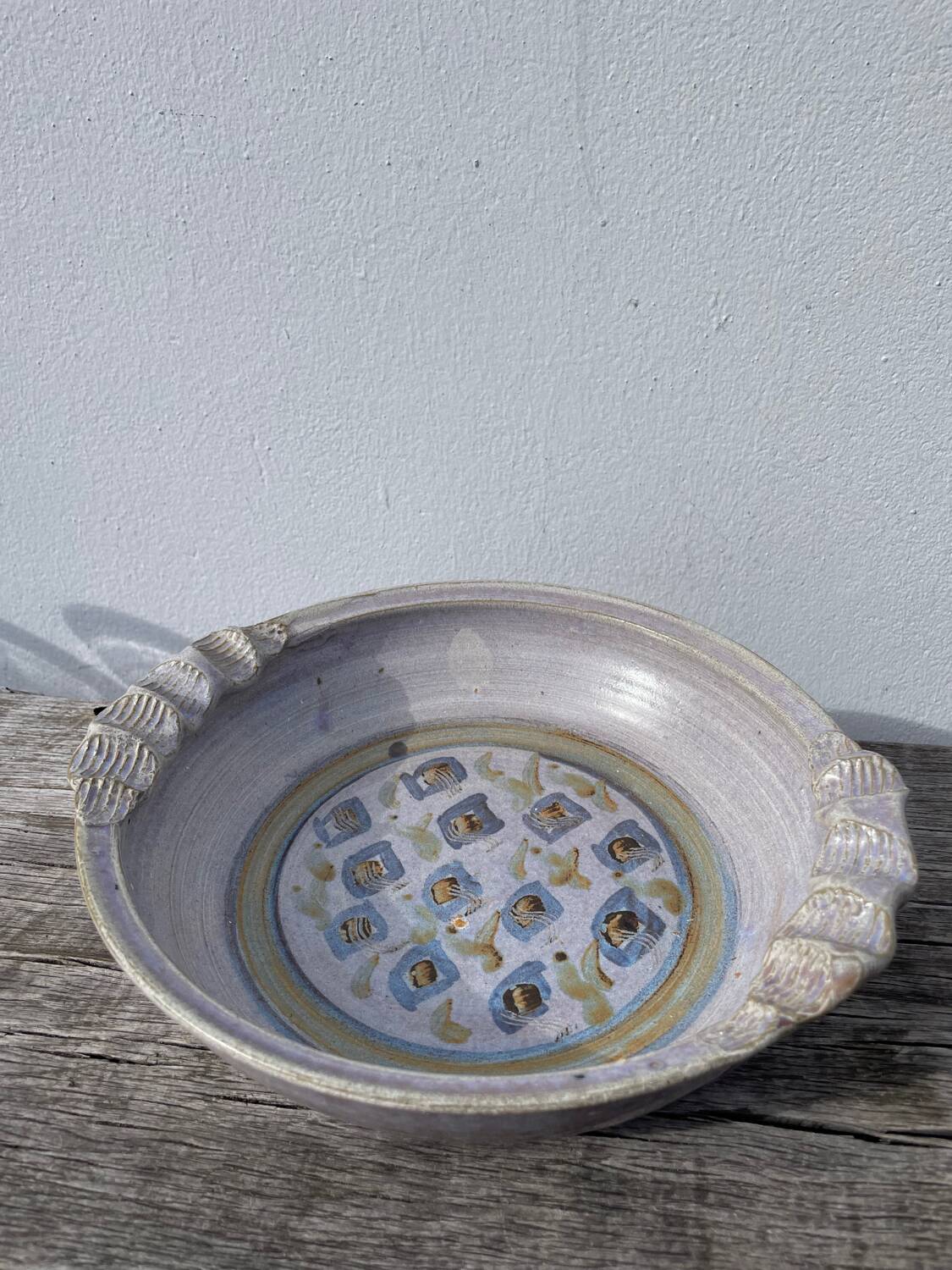 Ceramic pottery salad bowl