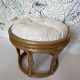 Rattan pouf