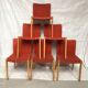 Peter Maly's 737 red chairs for vintage Thonet