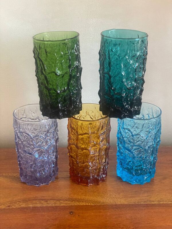 5 verres écorce d’arbre  Geoffroy Baxter