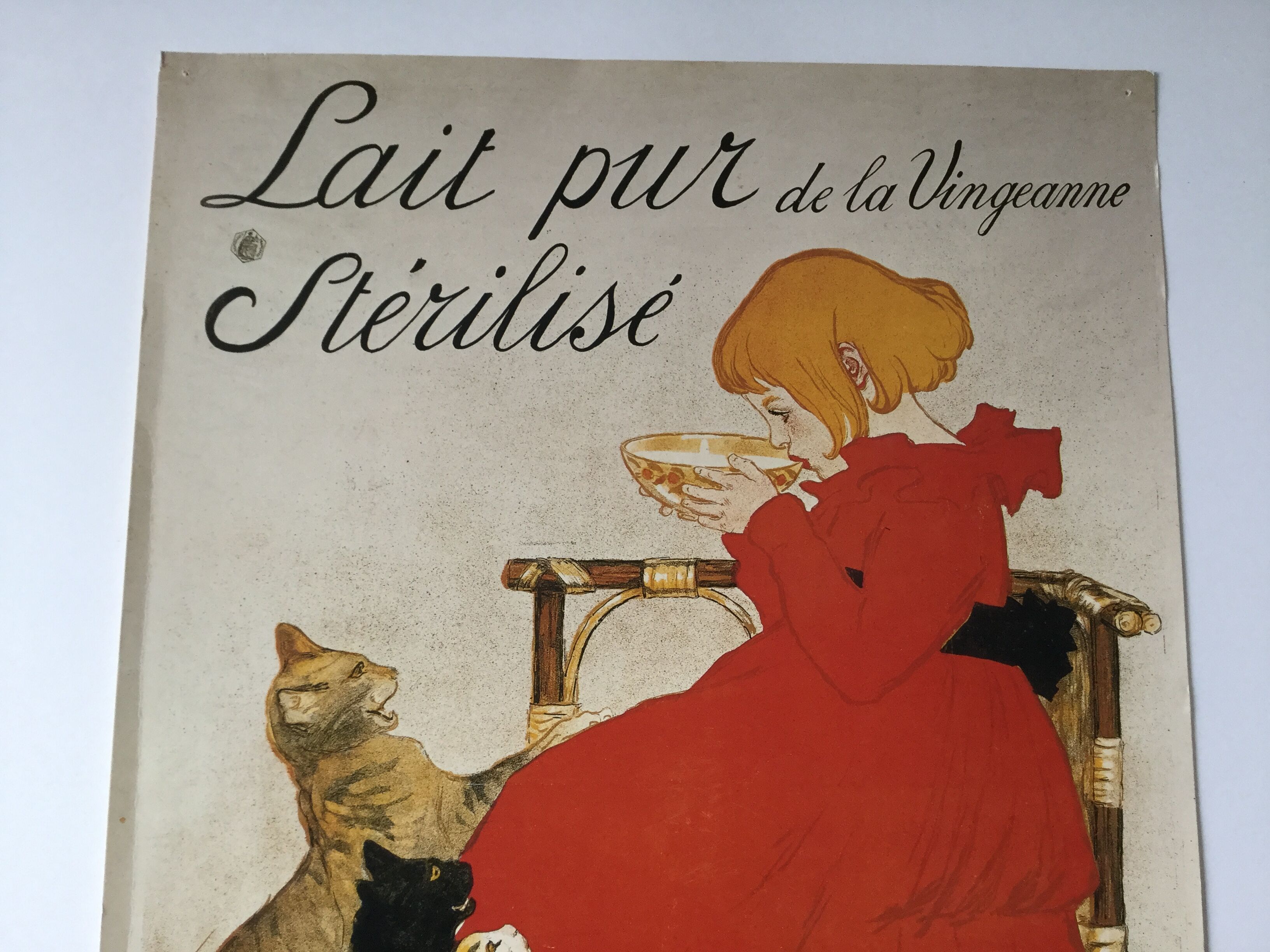 Advertising poster Pure Milk of Vingeanne sterilized Quillot brothers