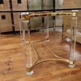 Large designer table with glass top