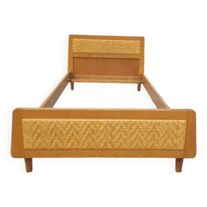 Lit vintage en rotin - 1950s