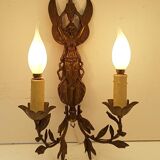 Paire d'appliques en bronze doré style Empire