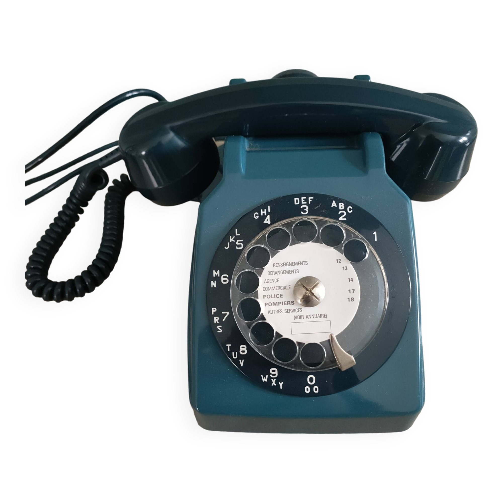 vintage blue telephone socotel