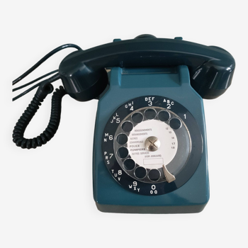vintage blue telephone socotel