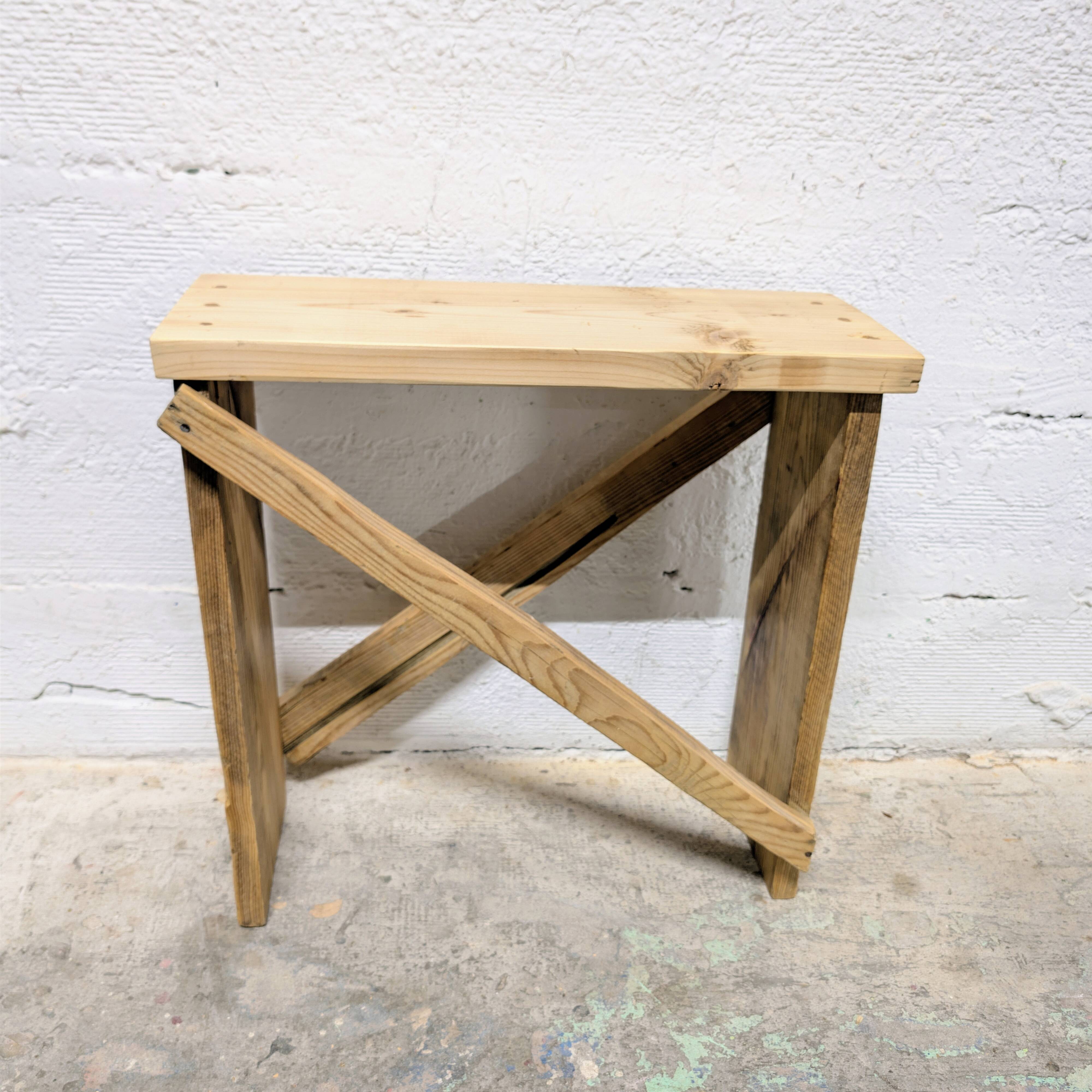 Small rustic bench