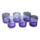 6 amethyst crystal whisky/cocktail glasses, Mid Century design from the 1960s-70s.