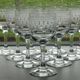 Portieux Meisenthal set of 10 crystal wine glasses