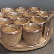 Snail dish Arts ceram grand feu Pointu Puisaye second half of the 20th century