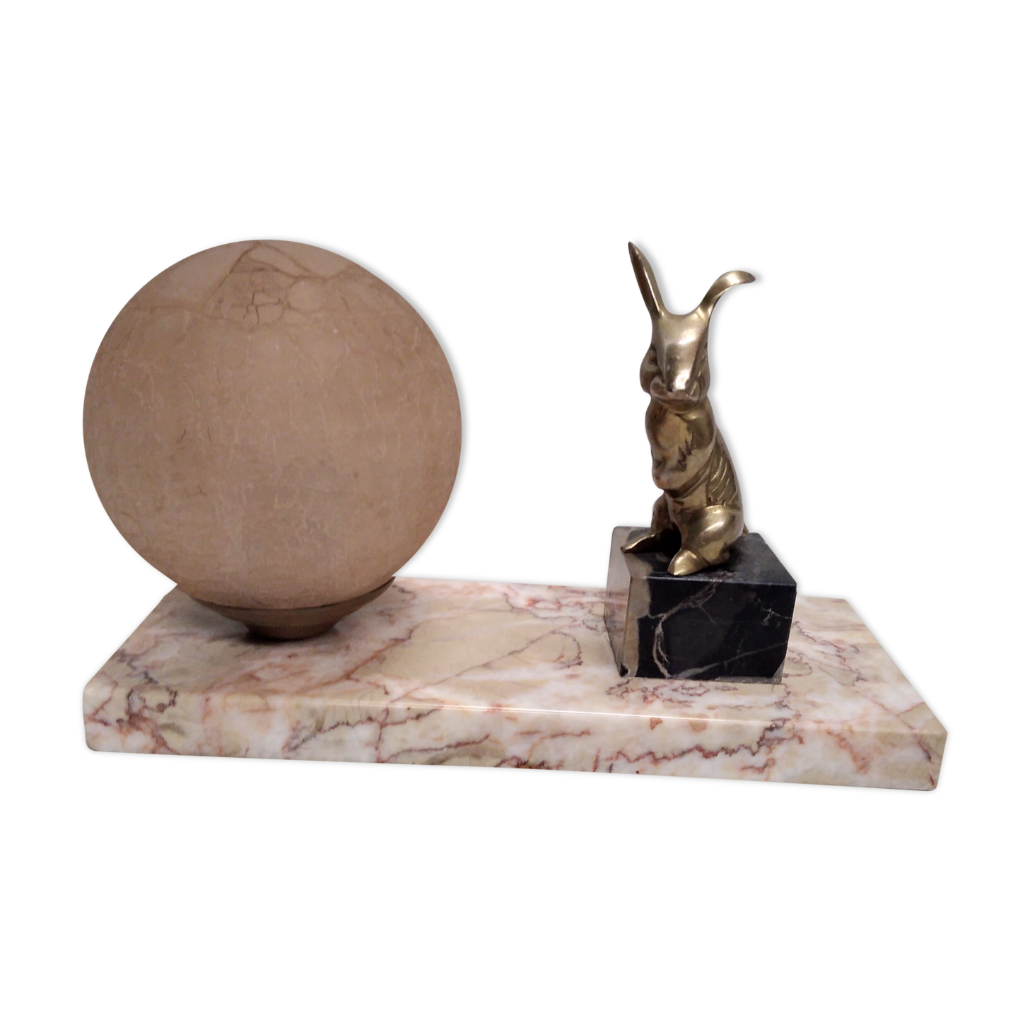 Art deco rabbit lamp