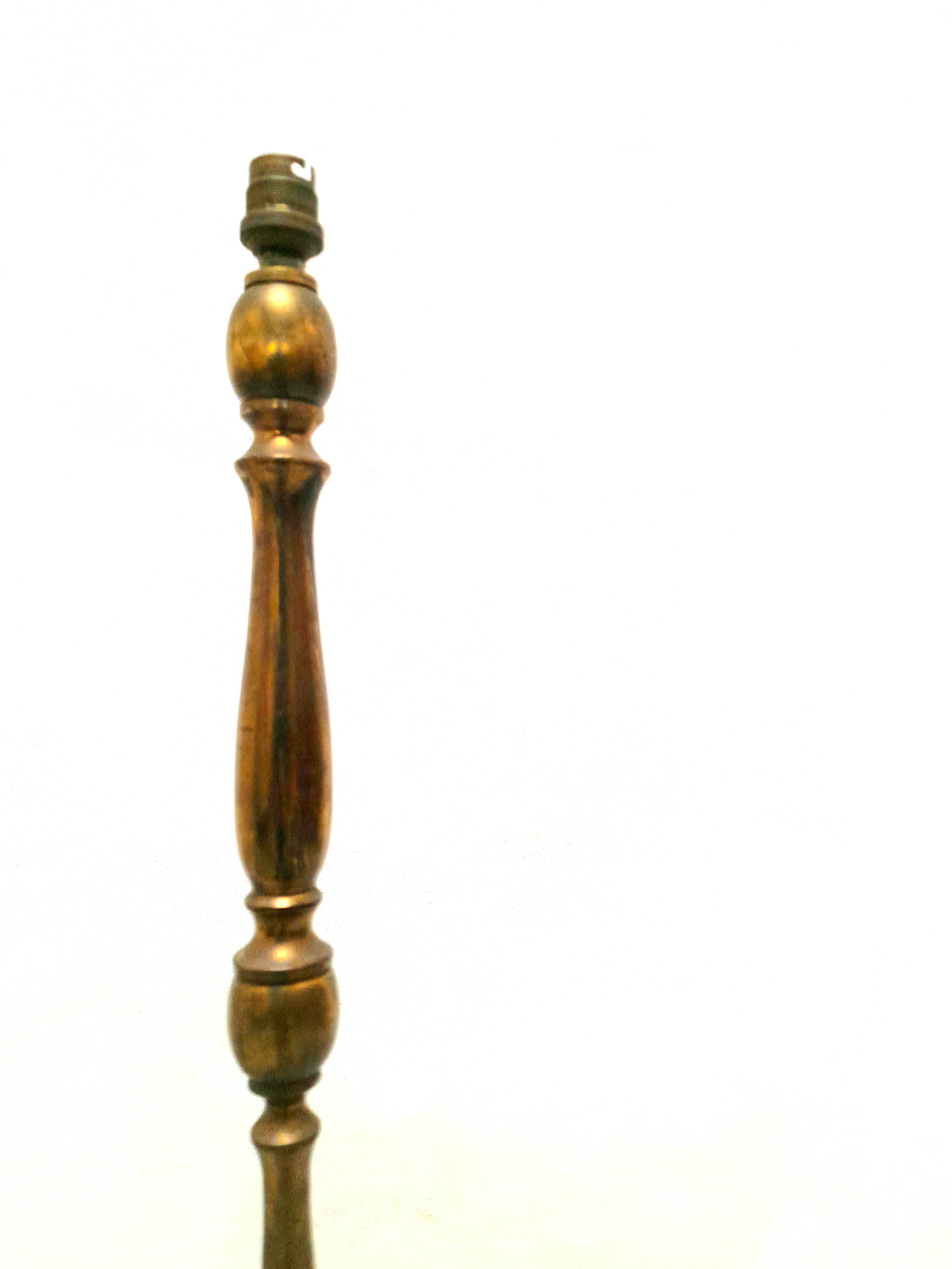 Vintage Italian gilded bronze floor lamp from the 1940s