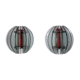 Paire d'appliques Veca bicolore, Italie, 1970