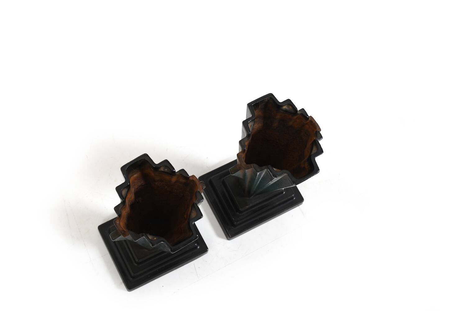 Art Deco Danish Mortuary Vases  Enamelled Iron, 1920s