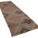Turkish Handmade Vintage Anatolian Kilim 102 cm x 338 cm