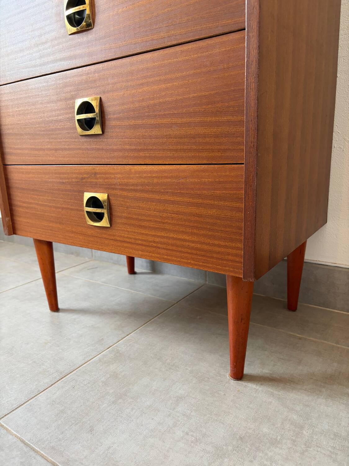 Vintage teak chest of drawers/commode