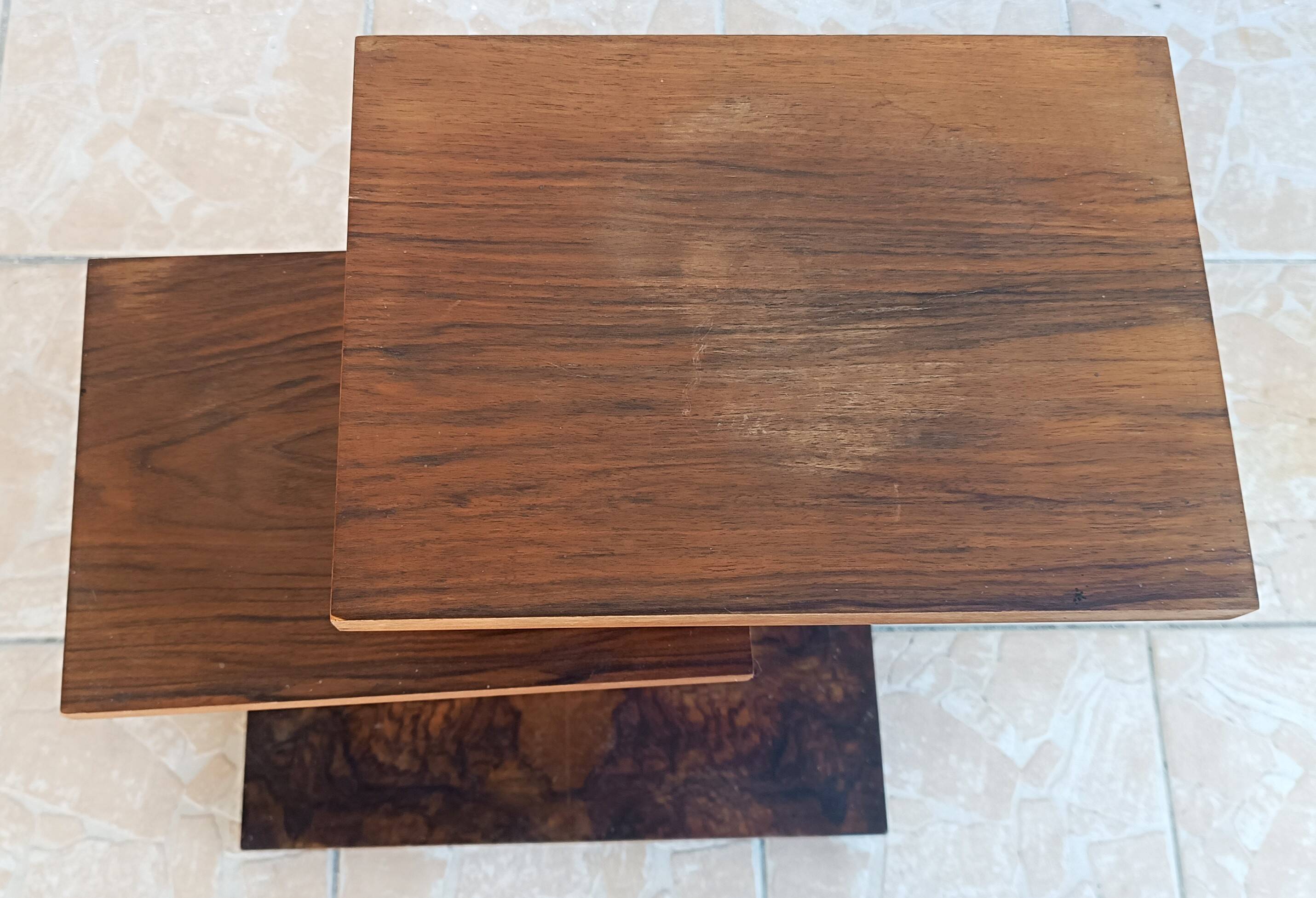 Vintage walnut burl stool