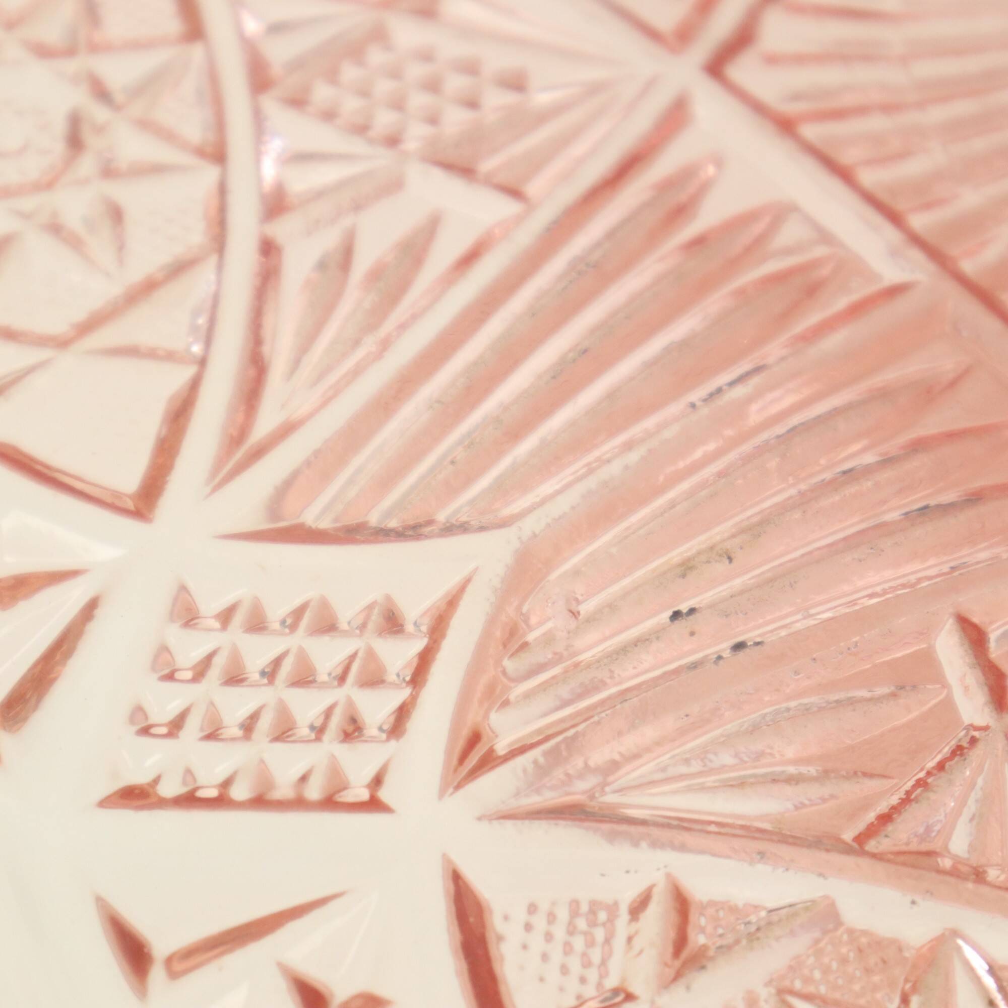 Art Deco Pink Cake Stand Standard Depression Glass 33cm