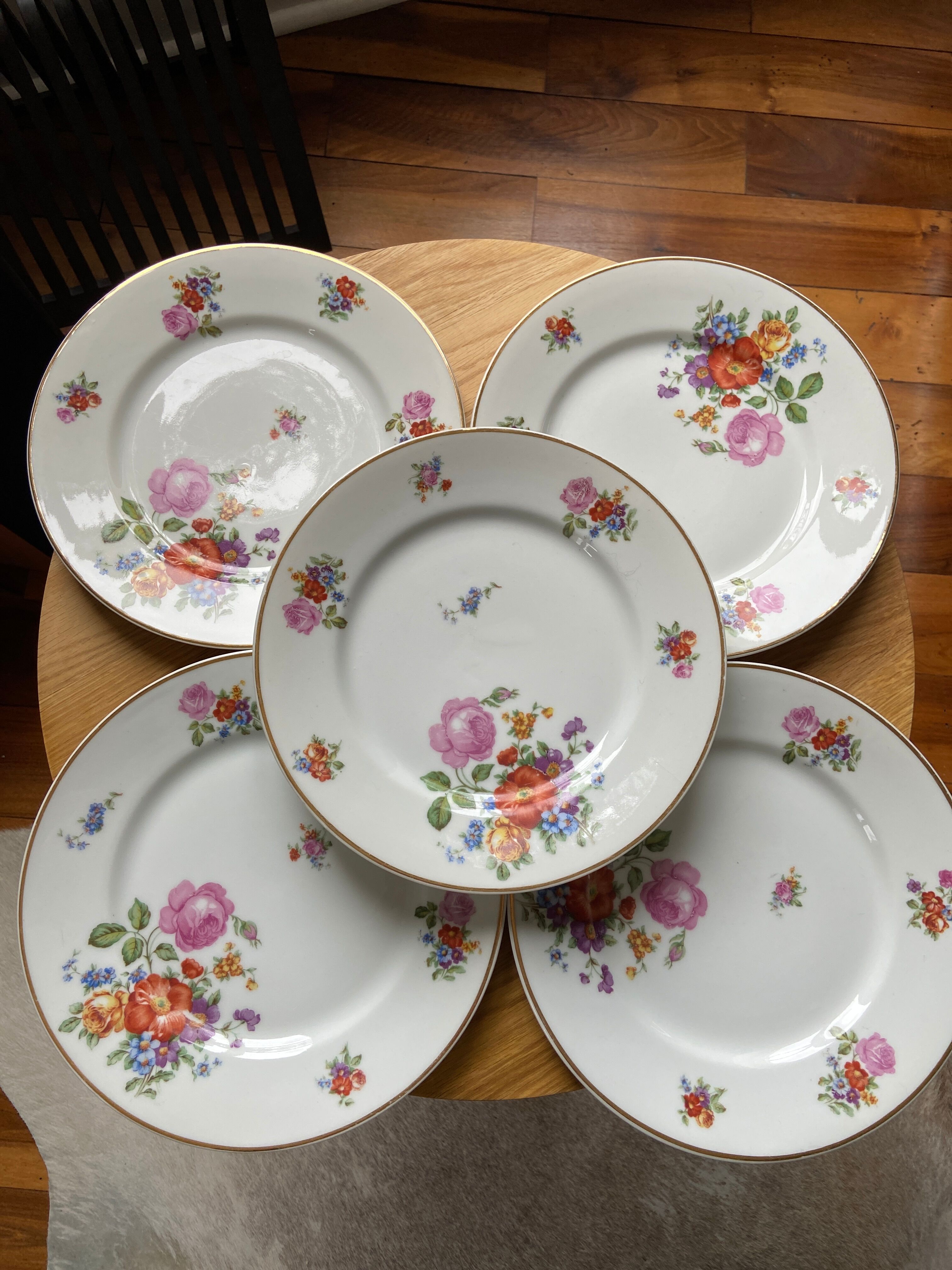 Limoges floral plates