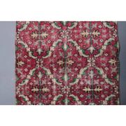 Vintage Turkish Oushak Handmade Wool Cotton Pink Runner 76x200