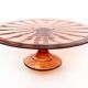 Art Deco glass display cake dish
