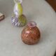Blown glass balloon vase from mdina glass malta, 1970 red murano glass paste