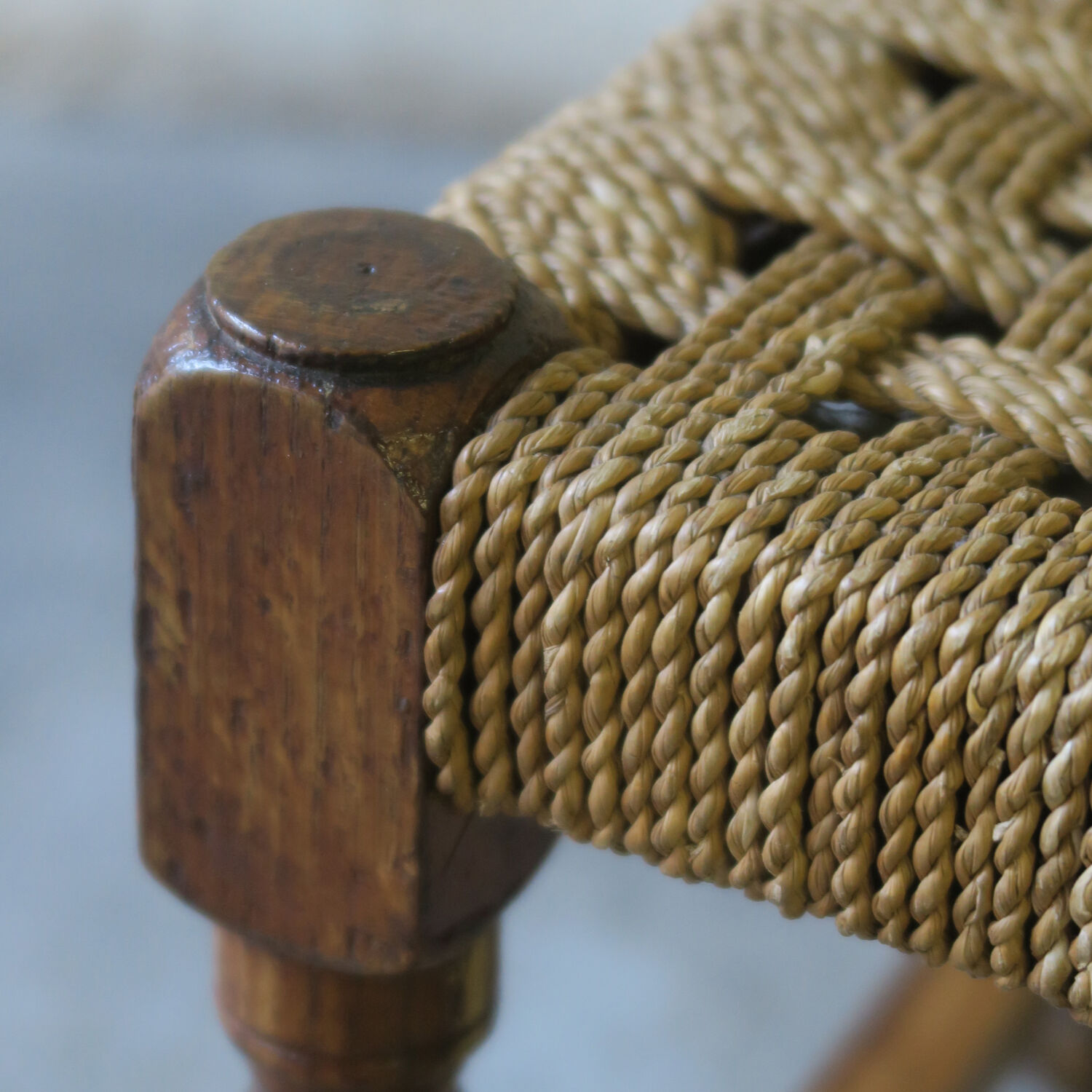 Braided rope stool