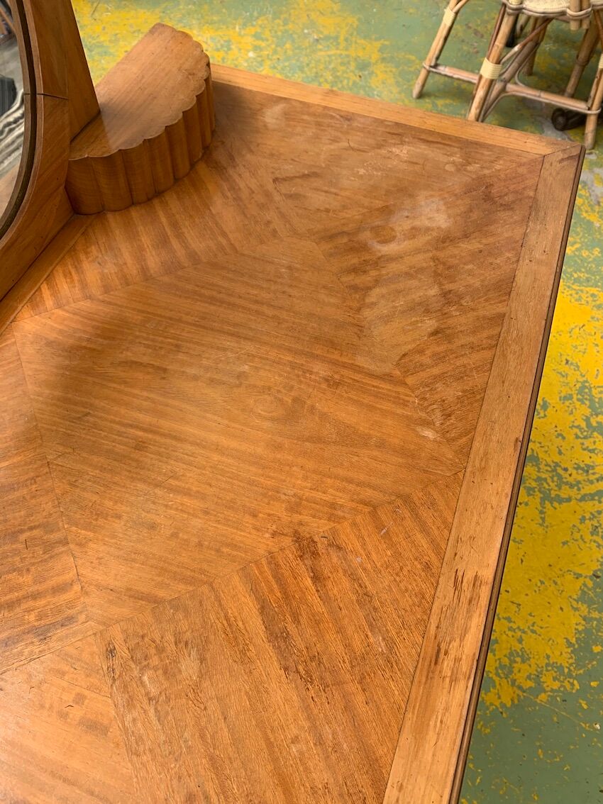 Vintage wood dressing table