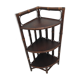 Rattan angle shelf at 3 levels 70's