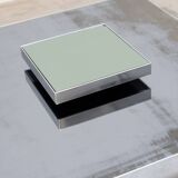 Stainless steel and glass coffee table by Ausenda, 1970Style