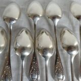 12 Silver-plated metal teaspoons 18 grs, Uniplat model