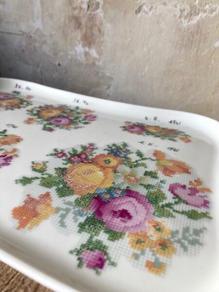 Tray in Porcelain of Paris