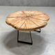 Handcrafted coffee table in solid ash – Unique piece