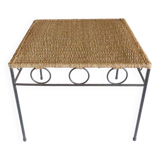 Metal coffee table and rope end table