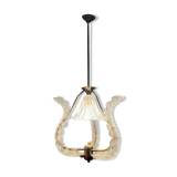 Barovier Italian Murano glass pendant light by Ercole Barovier, 1940s