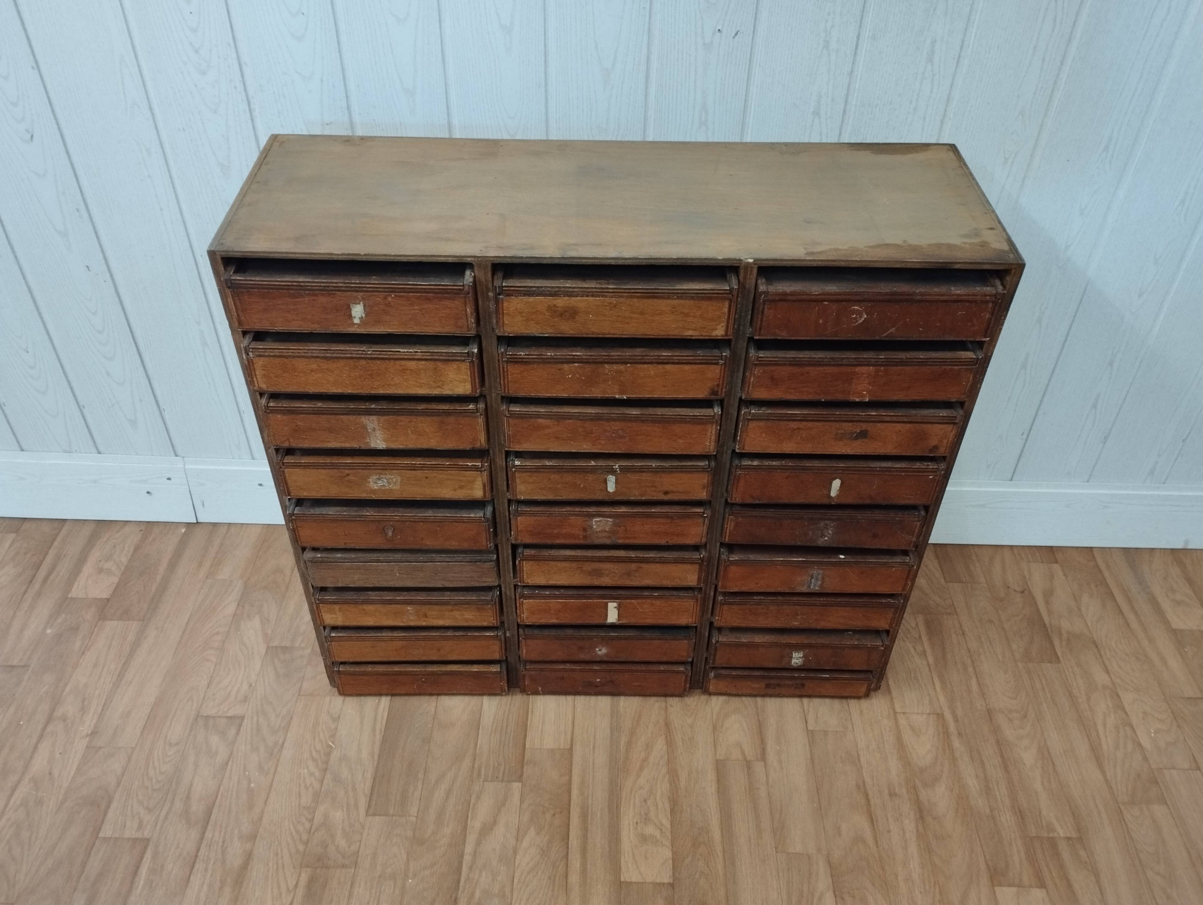 Old wooden craft furniture 27 drawers