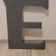 Lettre "U" vintage en zinc