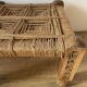 3 wooden and rope charpoy stools