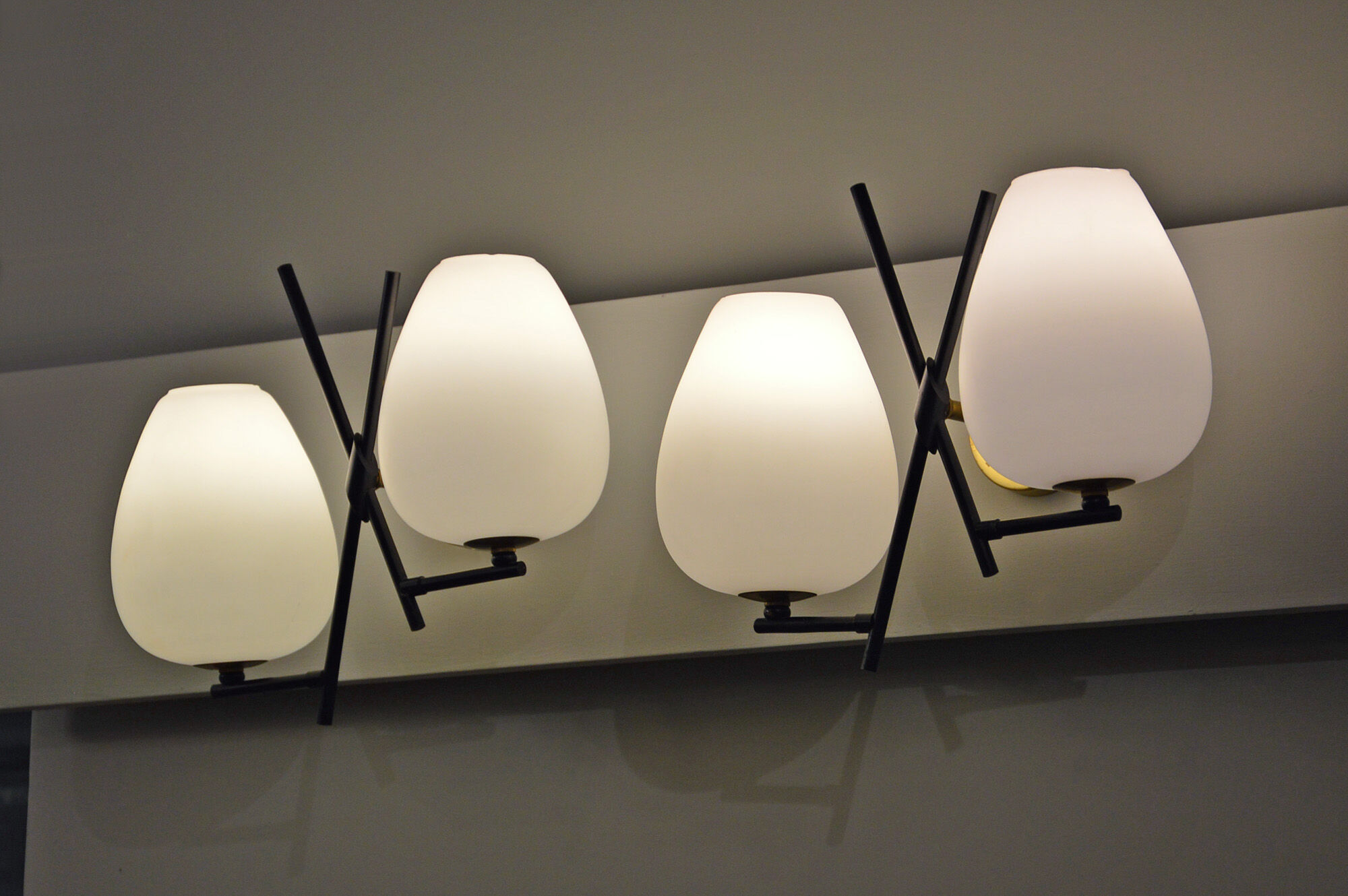 A Pair Of Italian Mid Century Wall Lights, 1950s