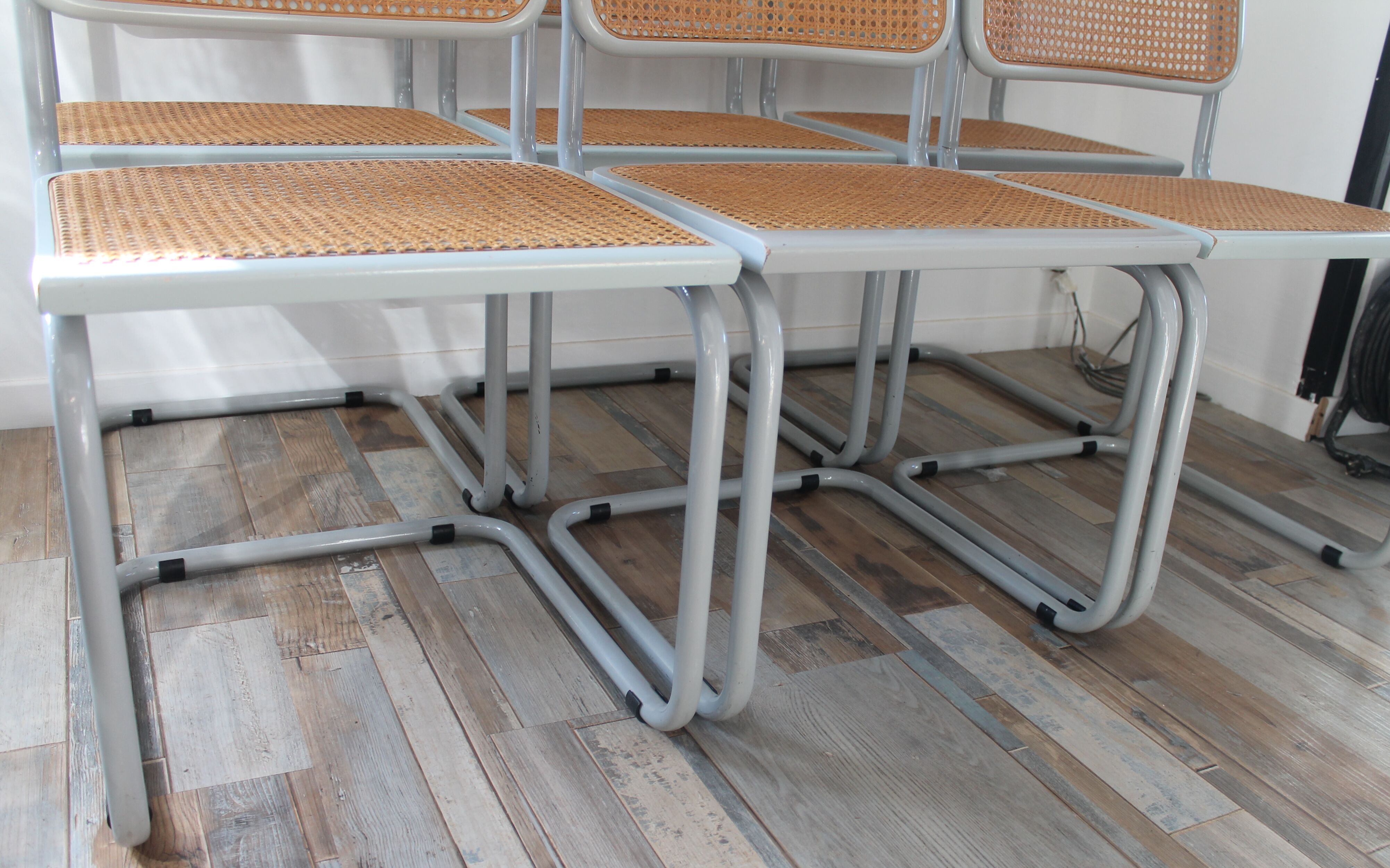 Lot 6 chairs Marcel Breuer Cesca B32