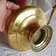 Fruit bowl, basket on foot, compote dish in embossed brass.