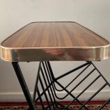 Vintage side table with magazine holder