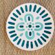 Set of 6 flat plates of French artisanal manufacture vallauris