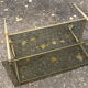 Table basse verre et laiton vintage