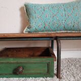 Old kindergarten bench wood and metal