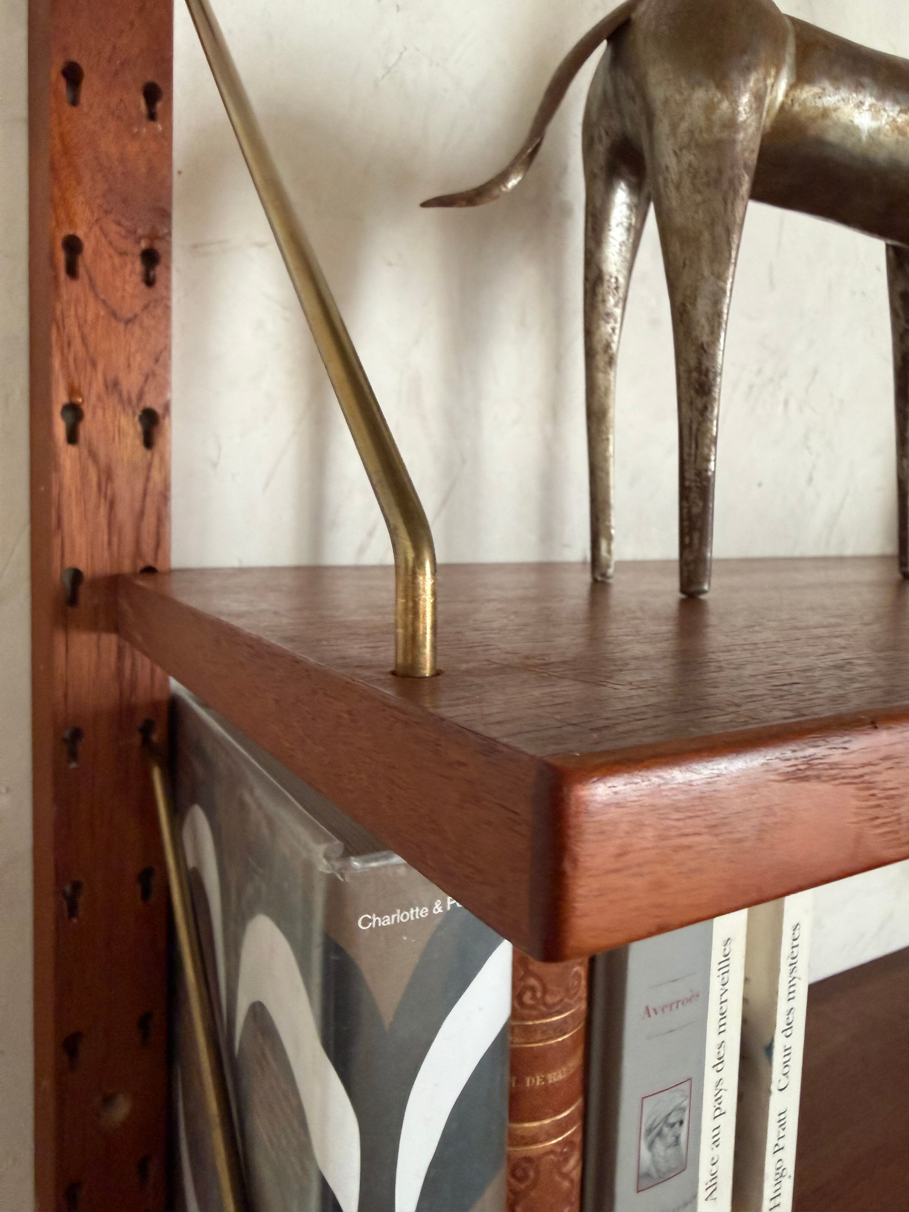 Vintage Scandinavian wall library in teak by Sven Ellekaer